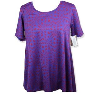 Lularoe Perfect T Tunic Top XS Geometric Jacquard NWT